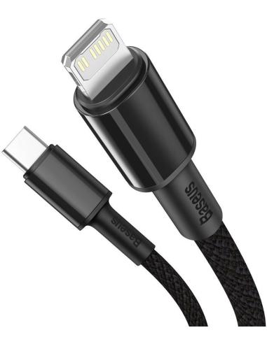 KABEL USB-C / Lightning iPhone Baseus Cafule CATLGD-01 1m 20W PD Quick Charging CZARNY W OPLOCIE