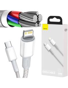KABEL USB-C / Lightning iPhone Baseus Cafule CATLGD-02 1m 20W PD Quick Charging BIAŁY W OPLOCIE