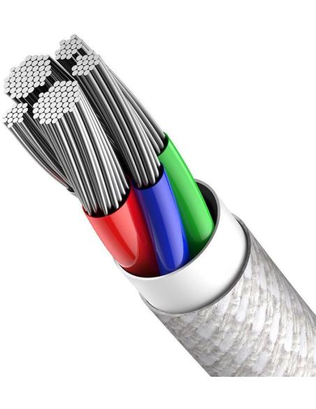 KABEL USB-C / Lightning iPhone Baseus Cafule CATLGD-02 1m 20W PD Quick Charging BIAŁY W OPLOCIE