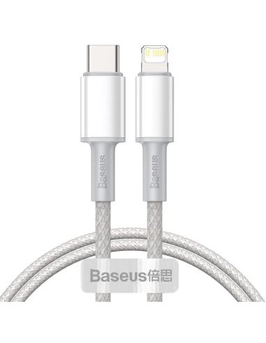 KABEL USB-C / Lightning iPhone Baseus Cafule CATLGD-02 1m 20W PD Quick Charging BIAŁY W OPLOCIE