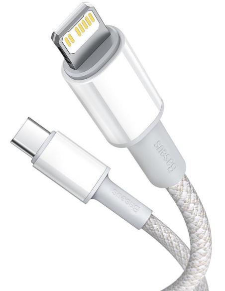 KABEL USB-C / Lightning iPhone Baseus Cafule CATLGD-02 1m 20W PD Quick Charging BIAŁY W OPLOCIE