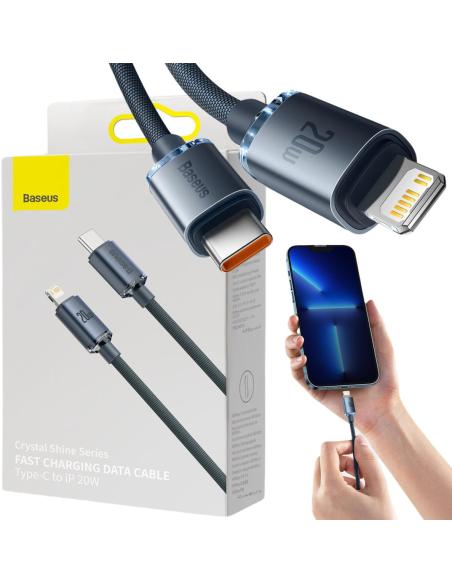 KABEL USB-C / Lightning iPhone Baseus Crystal CAJY000201 1.2m 20W OPLOT PREMIUM