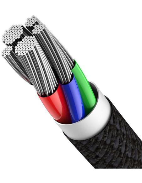 KABEL USB-C / Lightning iPhone Baseus Cafule CATLGD-A01 2m 20W PD Quick Charging CZARNY W OPLOCIE