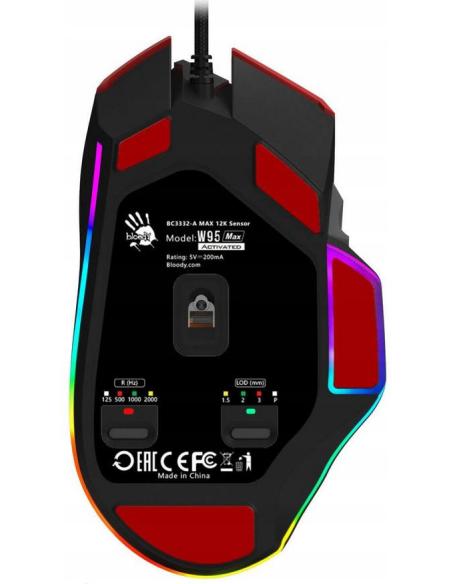 Mysz komputerowa A4tech Bloody W95 Max USB Sports Red