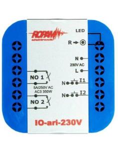 ROPAM IO-ari-230V bezprzewodowy, douszkowy, dwukanałowy sterownik 230VAC, 2xNO, 2xIN (N).