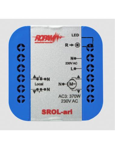 ROPAM SROL-ari bezprzewodowy, douszkowy sterownik rolety 230VAC, amperometryka, status rolety w apli