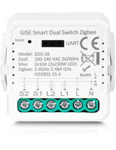 GISE Smart Podwójny moduł przekaźnikowy Zigbee | Tuya | GDS-ZB