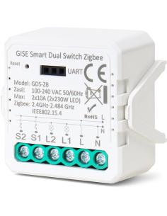 GISE Smart Podwójny moduł przekaźnikowy Zigbee | Tuya | GDS-ZB 2
