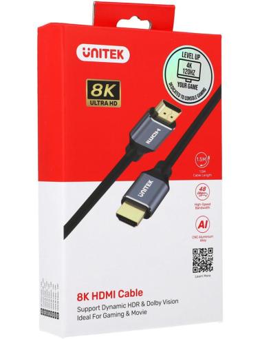 Kabel HDMI Unitek C137W 2.1 8K, UHD, 1,5m