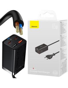 ŁADOWARKA SIECIOWA Baseus GaN 3 Pro Desktop Charger CCGP040101 65W 2x USB-A 2x USB-C PD 3.0 QC 4.0