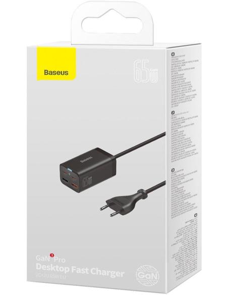 ŁADOWARKA SIECIOWA Baseus GaN 3 Pro Desktop Charger CCGP040101 65W 2x USB-A 2x USB-C PD 3.0 QC 4.0