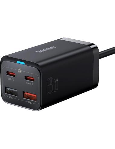 ŁADOWARKA SIECIOWA Baseus GaN 3 Pro Desktop Charger CCGP040101 65W 2x USB-A 2x USB-C PD 3.0 QC 4.0