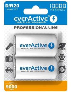 Akumulatorki D / R20 Ni-MH everActive 10000mAh Professional Line (box 2 szt.)