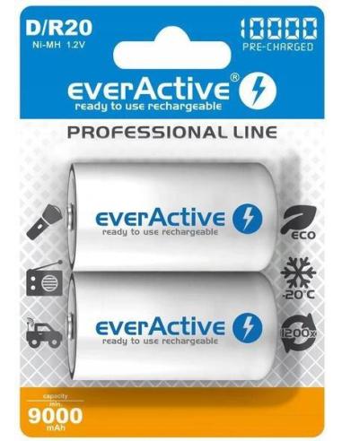 Akumulatorki D / R20 Ni-MH everActive 10000mAh Professional Line (box 2 szt.)