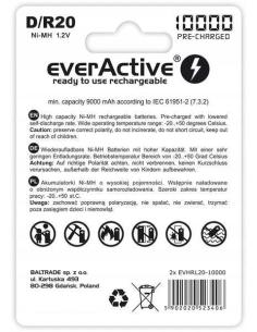 Akumulatorki D / R20 Ni-MH everActive 10000mAh Professional Line (box 2 szt.) 2