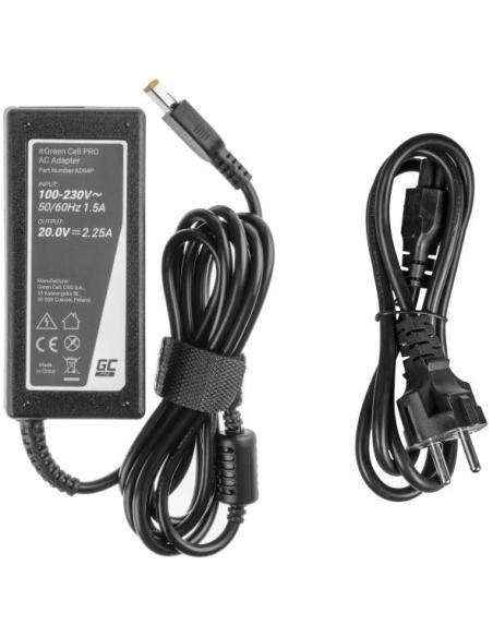 ZASILACZ ŁADOWARKA DO LAPTOPA LENOVO Green Cell PRO AD64P 20V 2,25A 45W Slim Tip