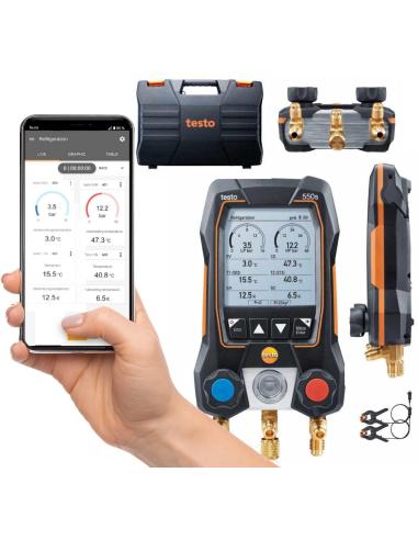 Elektroniczna oprawa zaworowa Testo 550s zestaw Basic 0564 5501