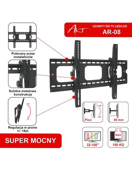 Uchwyt TV ścienny LED/LCD ART 32-100