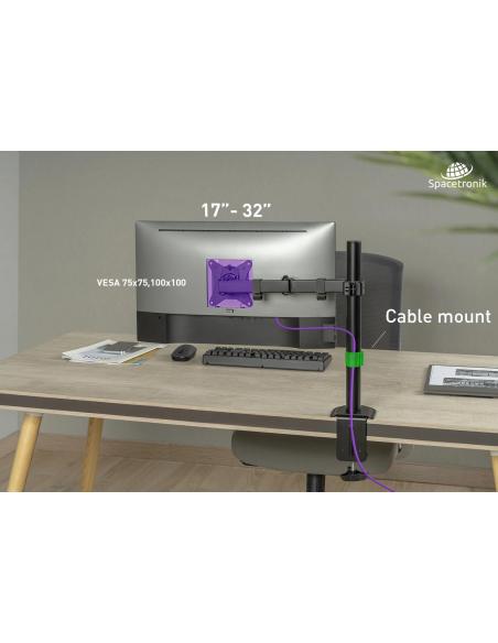 Uchwyt biurkowy przegubowy na 1 monitor Spacetronik SPA-112