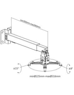 Uchwyt do montażu projektora 2w1 sufitowy/ścienny SPA-P01B Spacetronik 2