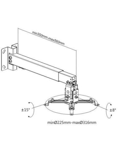 Uchwyt do montażu projektora 2w1 sufitowy/ścienny SPA-P01B Spacetronik