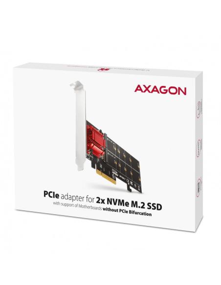 Adapter Axagon PCEM2-ND PCIe 2x NVME M.2