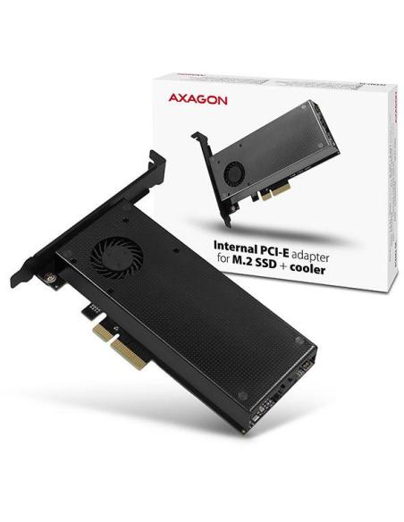 Adapter Axagon PCEM2-DC PCI-E x4 na M.2 NVMe z chłodzeniem