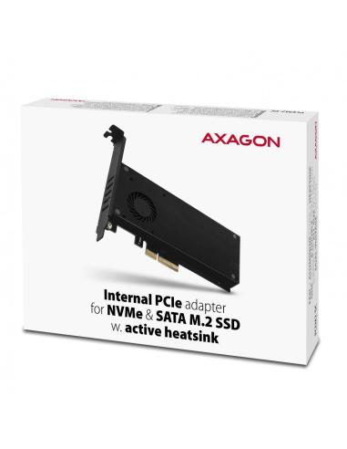 Adapter Axagon PCEM2-DC PCI-E x4 na M.2 NVMe z chłodzeniem