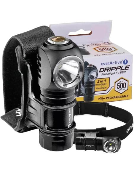 Latarka ręczna / czołowa Luminus SST20 10W LED everActive FL-55R 500 lumenów IP66