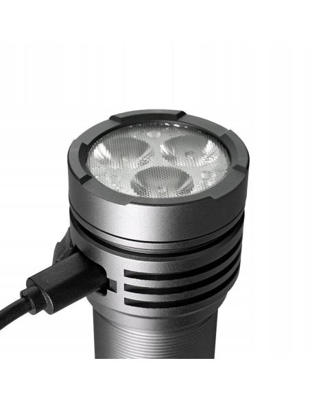 Latarka ręczna 3x Osram P9 10W LED everActive FL-3300R Luminator 3300 lumenów IPX4
