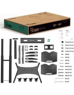 Mobilny stojak do TV 50"-86" do 90 kg ONKRON TS1881 Czarny 2