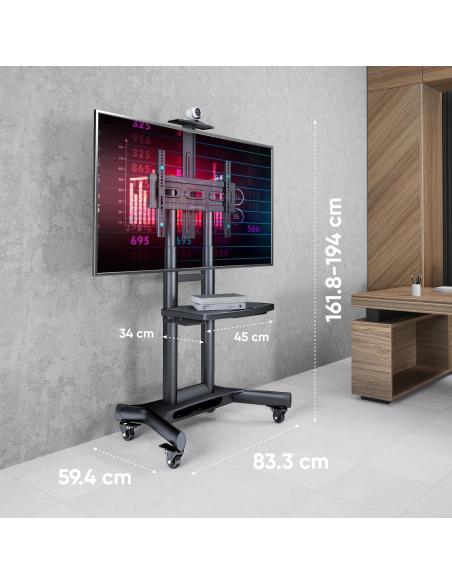 Mobilny stojak do TV 40"-70" do 45 kg ONKRON TS1551 Czarny