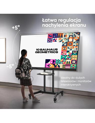 Mobilny stojak do TV 50"-90" do 90 kg ONKRON TS1891 Czarny