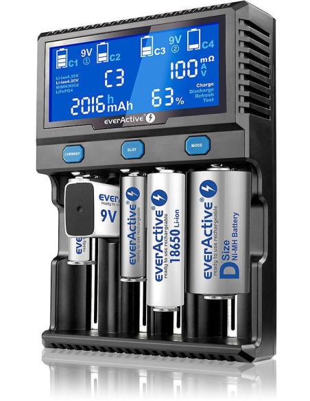 Ładowarka do akumulatorków cylindrycznych Li-ion oraz Ni-MH everActive UC-4200