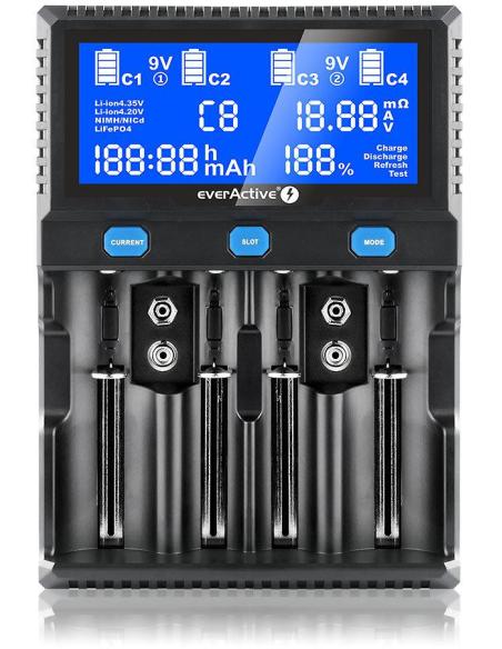 Ładowarka do akumulatorków cylindrycznych Li-ion oraz Ni-MH everActive UC-4200