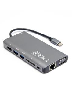 Hub USB-C Unitek D1019B 3.1 8w1 z Power Delivery 100W