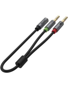 Adapter Unitek Y-C957ABK miniJack 3,5mm (F) - 2x 3,5mm (M) 2
