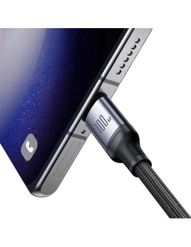 Kabel 2w1 USB-C / 2x USB-C Joyroom Speedy SA21-1T2 150cm 100W w oplocie czarny