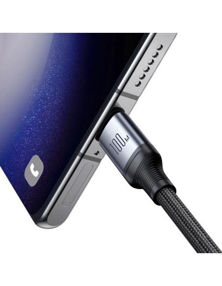 Kabel 2w1 USB-C / 2x USB-C Joyroom Speedy SA21-1T2 150cm 100W w oplocie czarny