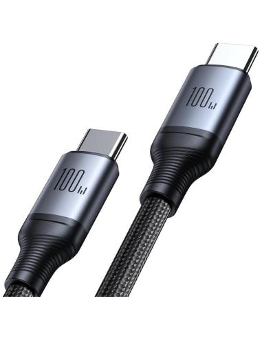 Kabel 2w1 USB-C / 2x USB-C Joyroom Speedy SA21-1T2 150cm 100W w oplocie czarny