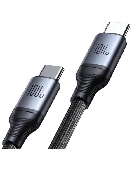 Kabel 2w1 USB-C / 2x USB-C Joyroom Speedy SA21-1T2 150cm 100W w oplocie czarny