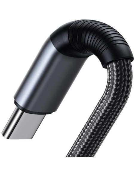 Kabel 2w1 USB-C / 2x USB-C Joyroom Speedy SA21-1T2 150cm 100W w oplocie czarny