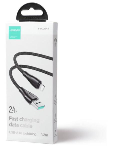 Kabel USB-A / Lightning Joyroom S-UL012A11 120cm 2.4A w oplocie czarny