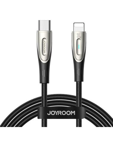 Kabel USB-C / Lightning Joyroom Star-Light Series SA27-CL3 120cm 30W w oplocie czarny