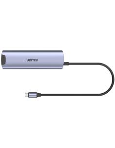 H1112F Unitek Aktywny Hub USB-C 5Gbps, HDMI RJ-45 PD 100W 2
