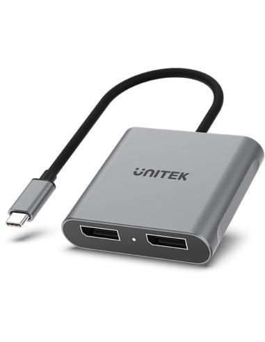 Unitek V1404A Adapter USB-C na 2x port DP 1.4 8K 60Hz