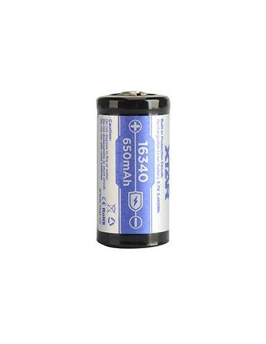 Akumulatorek 16340 / R-CR123 3,7V Xtar 650mAh (1 szt.) z zabezpieczeniem