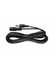 Przedłużacz DC 5.0m dwużyłowy 2x0.5mm2 w oplocie wtyk/gniazdo 2.1x5.5 mm