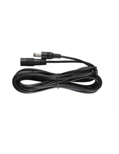 Przedłużacz DC 5.0m dwużyłowy 2x0.5mm2 w oplocie wtyk/gniazdo 2.1x5.5 mm