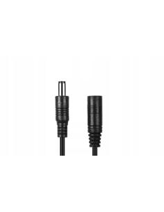 Przedłużacz DC 5.0m dwużyłowy 2x0.5mm2 w oplocie wtyk/gniazdo 2.1x5.5 mm 2